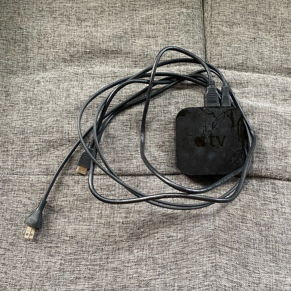 Apple TV streaming box and remote